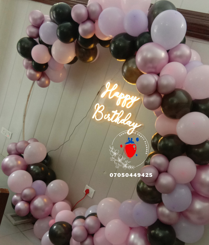 Happy Birthday Ring Balloon Decoration In Delhi NCR