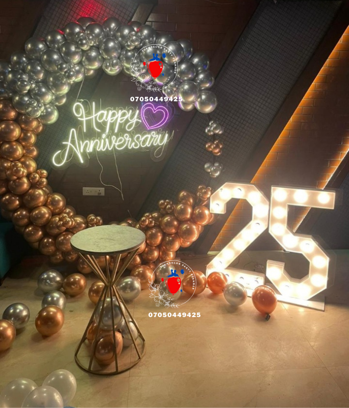 Anniversary Ring Setup For Couple Balloon Decoration In Delhi NCR