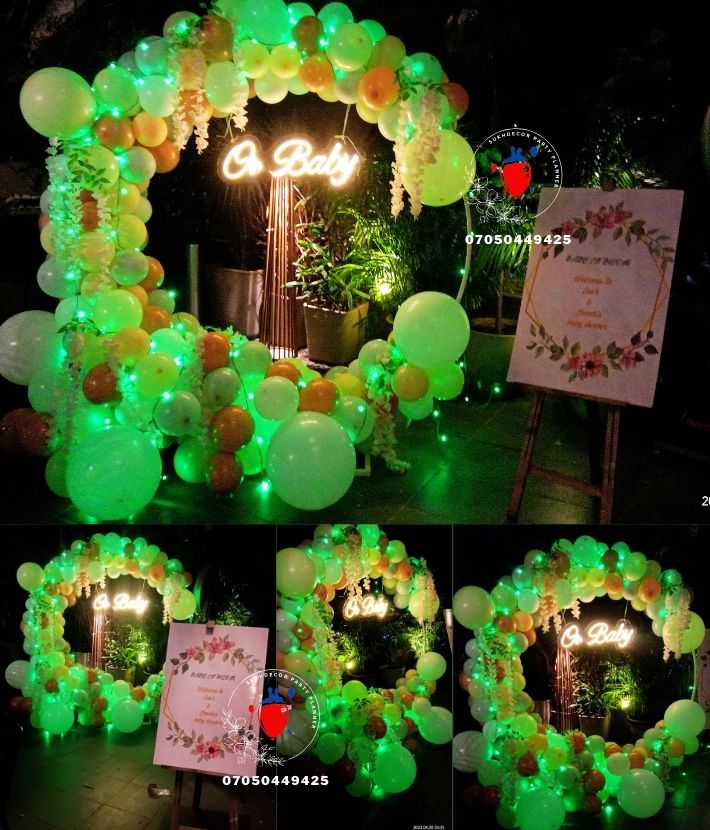 OH BABY/BABY SHOWER Ring Setup Balloon Decoration In Delhi NCR