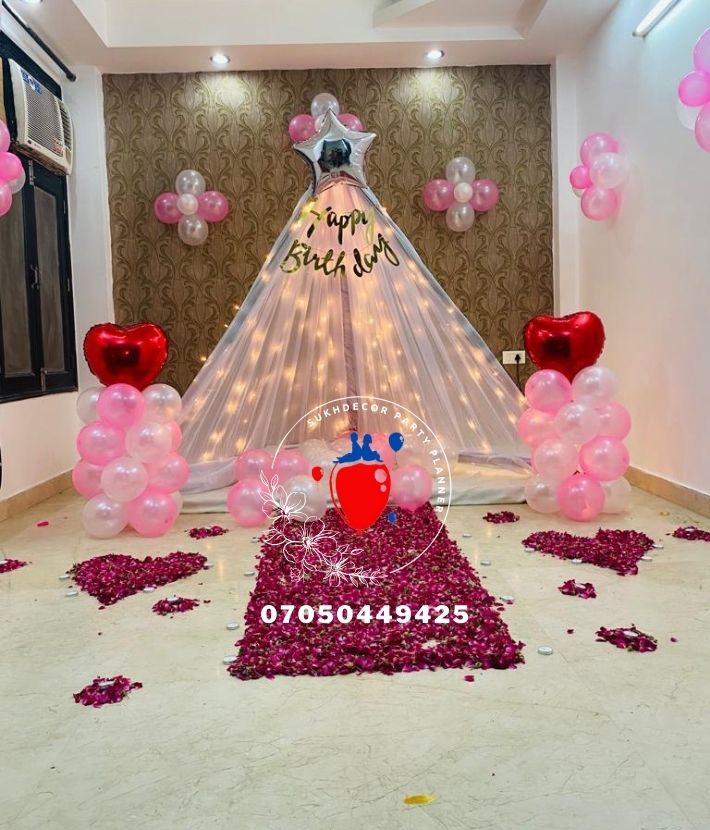 Sparkling Couple Cabana Theme Room  Decoration In Delhi NCR